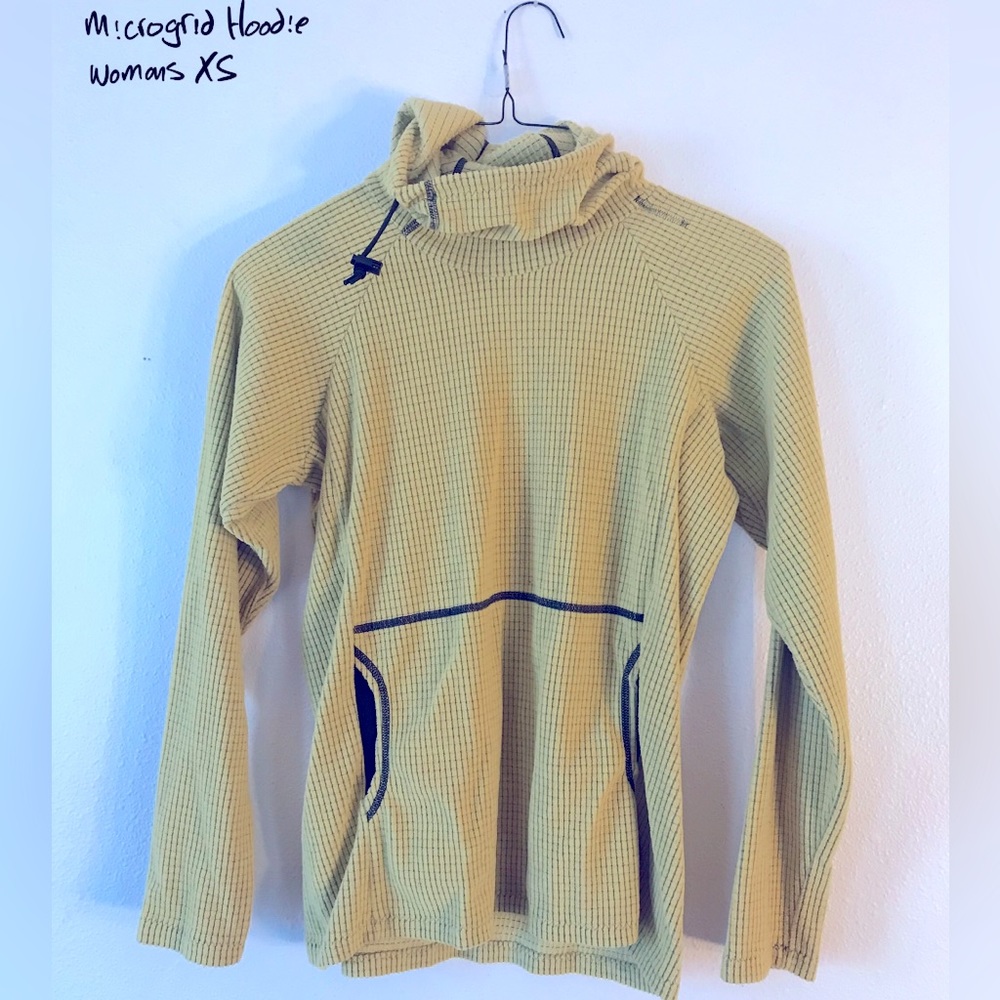 Melanzana Women’s XS Solid Yellow Micro Grid Hoodie (second)